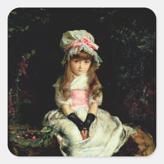 Pegatina Cuadrada Cerezo maduro, 1879 (Anverso)