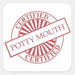 Pegatina Cuadrada Certificado - BOCA POTTY