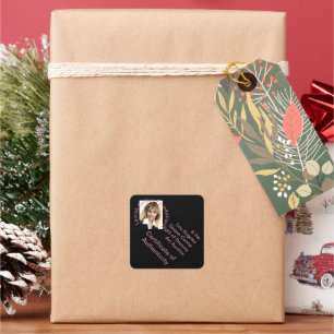 Pegatina Cuadrada Certificado de autenticidad del arte