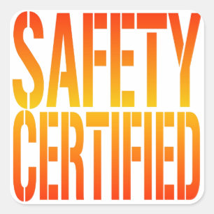 Pegatina Cuadrada Certificado de seguridad