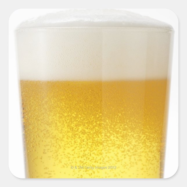 Pegatina Cuadrada Cerveza (Anverso)