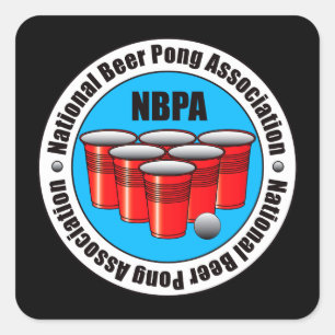 Pegatina Cuadrada Cerveza Pong