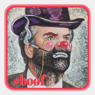 Pegatina Cuadrada Cervezas de un Payaso: Lord Boof