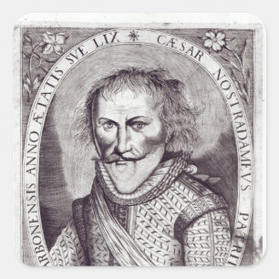 Pegatina Cuadrada Cesar Nostradamus