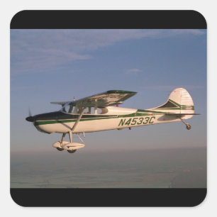 Pegatina Cuadrada Cessna 170, 1953, Sonoma, CA_Classic Aviation