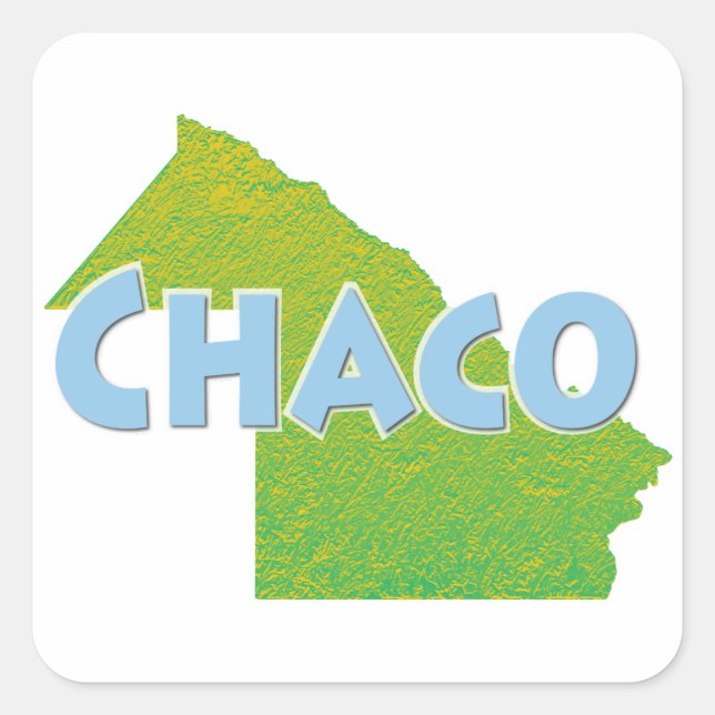 Pegatina Cuadrada Chaco (Anverso)