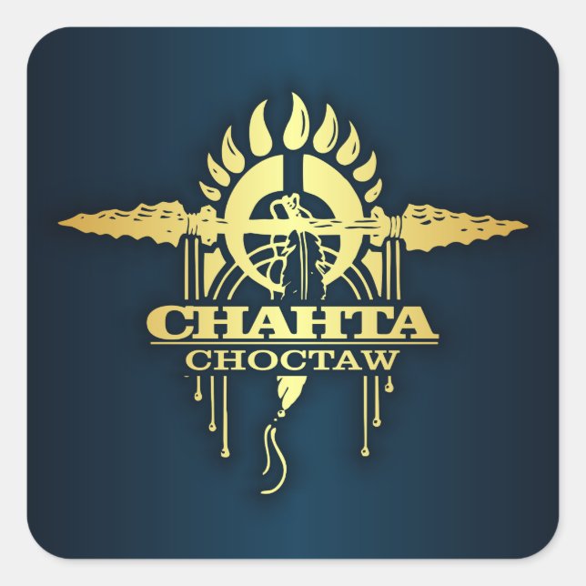 Pegatina Cuadrada Chahta (Choctaw) (Anverso)
