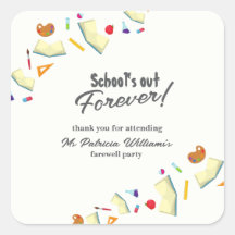 Chalkboard School Farewell Retired Teacher Party 