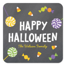 Chalkboard Sweet Candy Tratos Felices Halloween