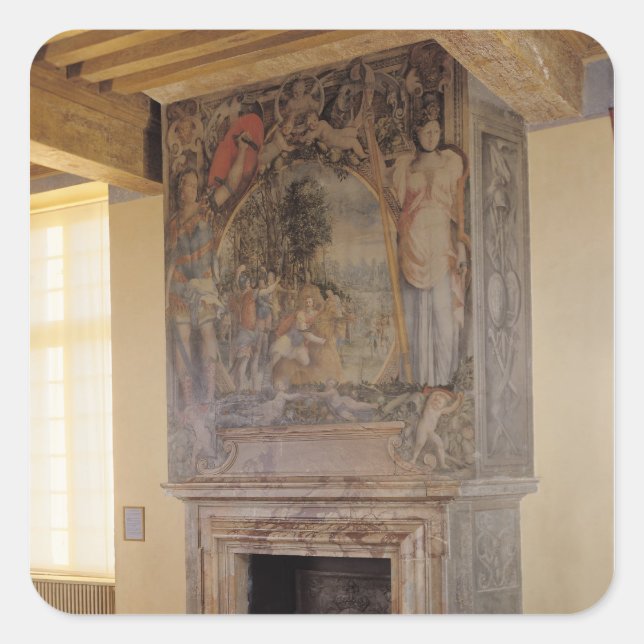Pegatina Cuadrada Chambre du Roi (Anverso)