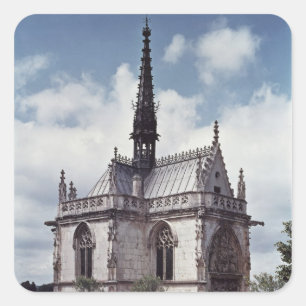 Pegatina Cuadrada Chapelle Saint-Hubert del castillo de Amboise