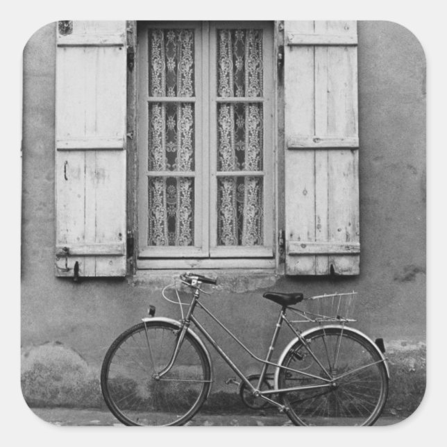 Pegatina Cuadrada Charentes Bicicleta Marans (Anverso)