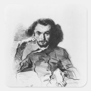 Pegatina Cuadrada Charles Baudelaire 1844