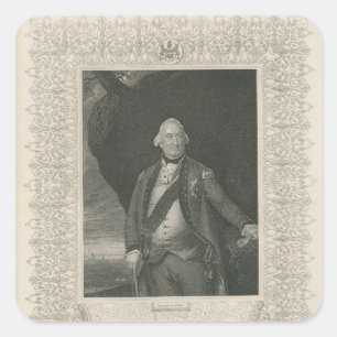 Pegatina Cuadrada Charles Cornwallis