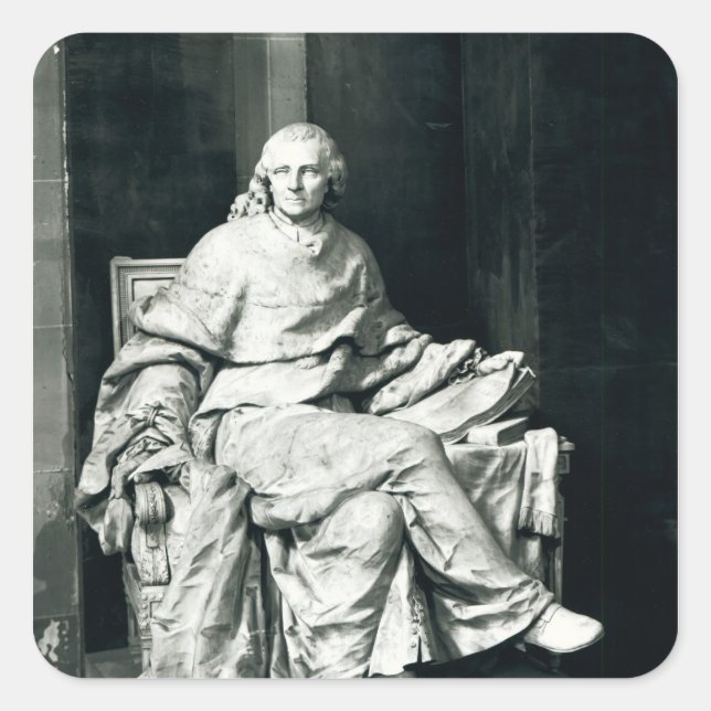 Pegatina Cuadrada Charles de Secondat Baron de Montesquieu, 1779 (Anverso)