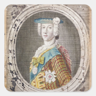 Pegatina Cuadrada Charles Edward Stuart