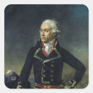 Pegatina Cuadrada Charles-Francois du Perier Dumouriez