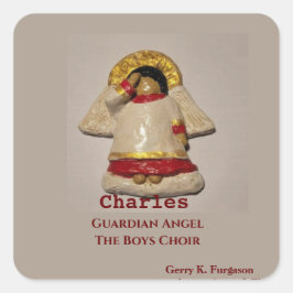 PEGATINA CUADRADA CHARLES GUARDIAN ANGEL