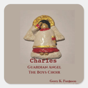 PEGATINA CUADRADA CHARLES GUARDIAN ANGEL