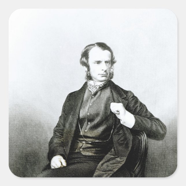 Pegatina Cuadrada Charles Kingsley (Anverso)