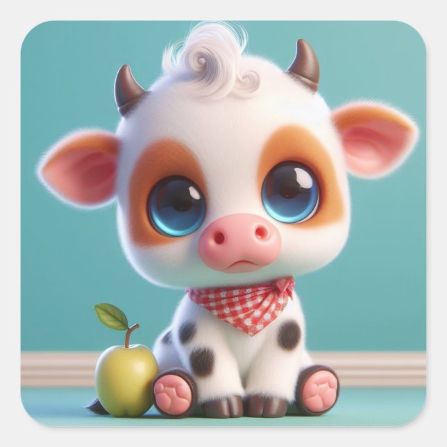 Pegatina Cuadrada "Charlie" (Anverso)