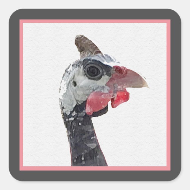 Pegatina Cuadrada Charlie (Anverso)