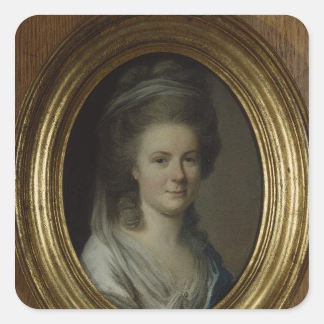Pegatina Cuadrada Charlotte Kestner (Anverso)