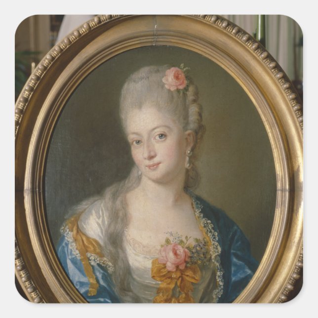 Pegatina Cuadrada Charlotte von Bismarck (Anverso)