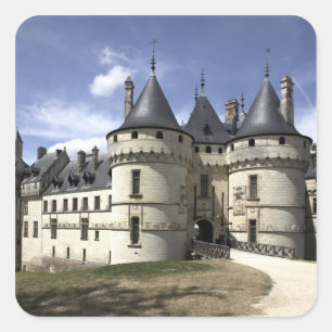 Pegatina Cuadrada Chateau de Chaumont-Sur-Loire.