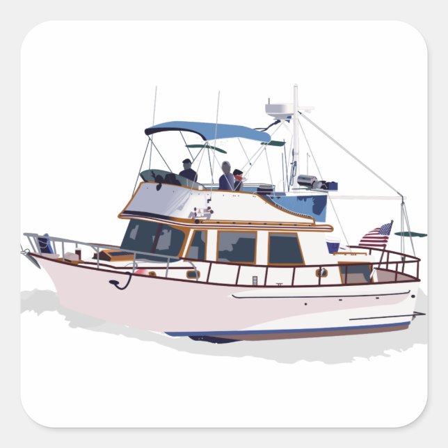 PEGATINA CUADRADA CHB DIESEL TRAWLER (Anverso)