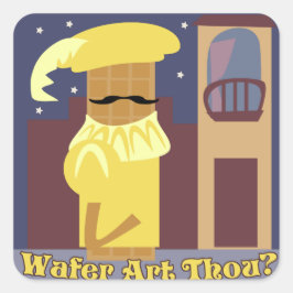 Pegatina Cuadrada Cheeky Wafer Cookie dice