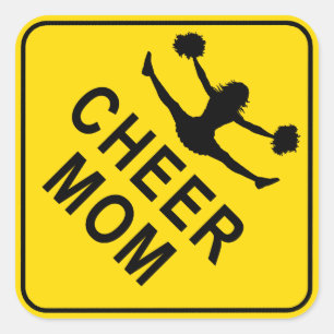 Pegatina Cuadrada Cheer Mom