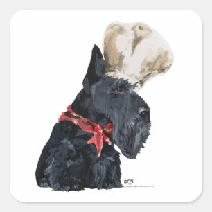 Pegatina Cuadrada Chef del Territorio de Escocia