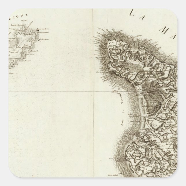 Pegatina Cuadrada Cherbourg (Anverso)