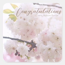Pegatina Cuadrada Cherry Blossom "Ranran" スクエアシール