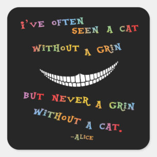 Pegatina Cuadrada Cheshire Grin IV