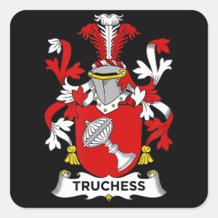 Pegatina Cuadrada Chess Lover   Escudo de armas de la Truquesa - rep