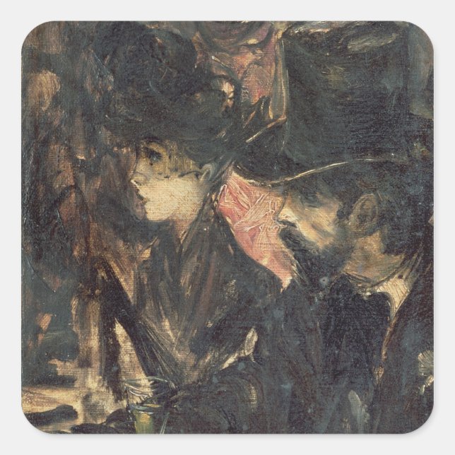 Pegatina Cuadrada Chez Maxim's (Anverso)