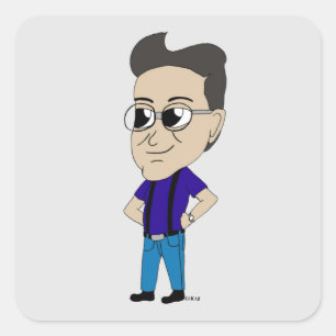 Pegatina Cuadrada chibi