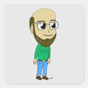 Pegatina Cuadrada chibi