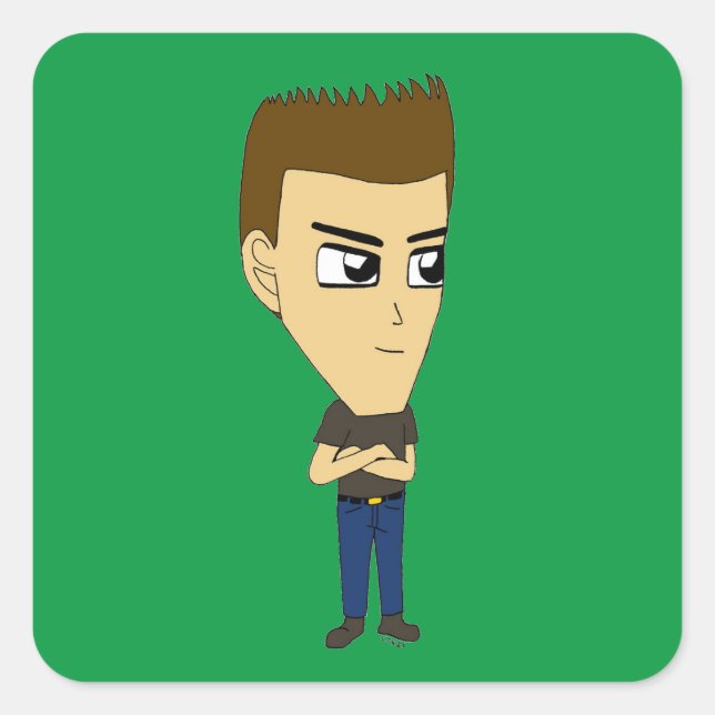 Pegatina Cuadrada chibi (Anverso)