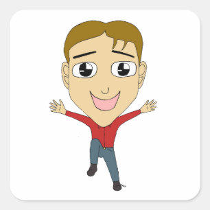 Pegatina Cuadrada chibi