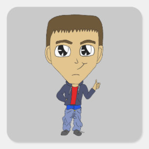 Pegatina Cuadrada chibi