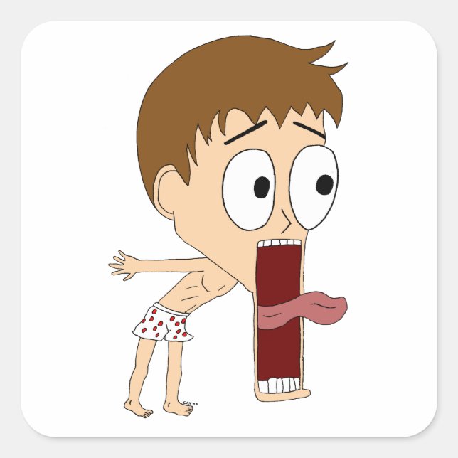 Pegatina Cuadrada chibi (Anverso)