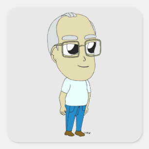 Pegatina Cuadrada chibi