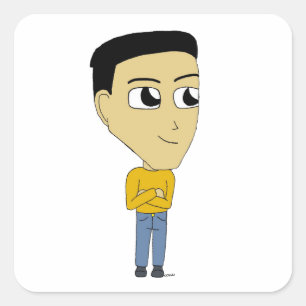 Pegatina Cuadrada chibi