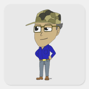 Pegatina Cuadrada chibi