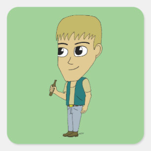 Pegatina Cuadrada chibi