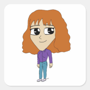 Pegatina Cuadrada chibi