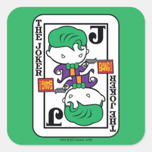 Pegatina Cuadrada Chibi Joker Play Card